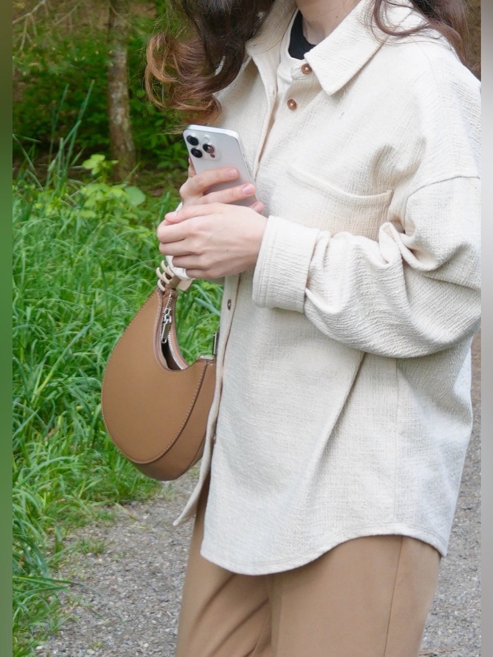 Mango Tan Crescent Mini Shoulder Bag - Picture 4 of 4
